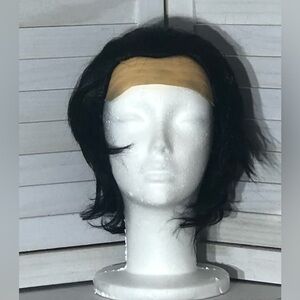 Black Bob Halloween Vampire Costume Wig Adult Unisex
